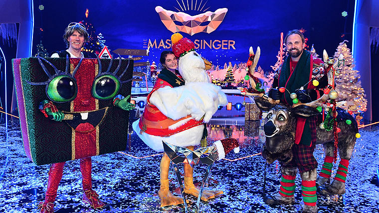 The Masked Singer Weihnachtsshow, Mickie Krause, Yvonne Catterfeld, Steven Gätjen