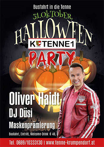 Halloweenparty mit Oliver Haidt, Tenne Krumpendorf